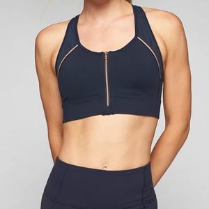 Athleta Copper Zip it Bra, xs